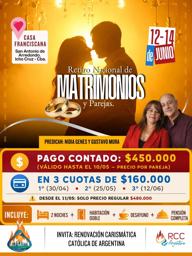 Retiro de Matrimonios – Contado (pase para 2 personas)